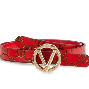 VALENTINO BY MARIO VALENTINO Logo Leather Belt